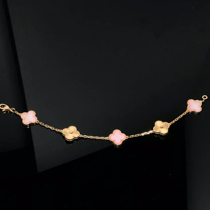 [Glimmer] CLOVER 5 MOTIFS  PINK MOP BRACELET COLLECTION