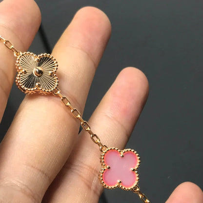 [Glimmer] CLOVER 5 MOTIFS  PINK MOP BRACELET COLLECTION