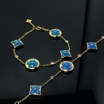 [Glimmer]STAR AND SUN 4 MOTIF BLUE BRACELET