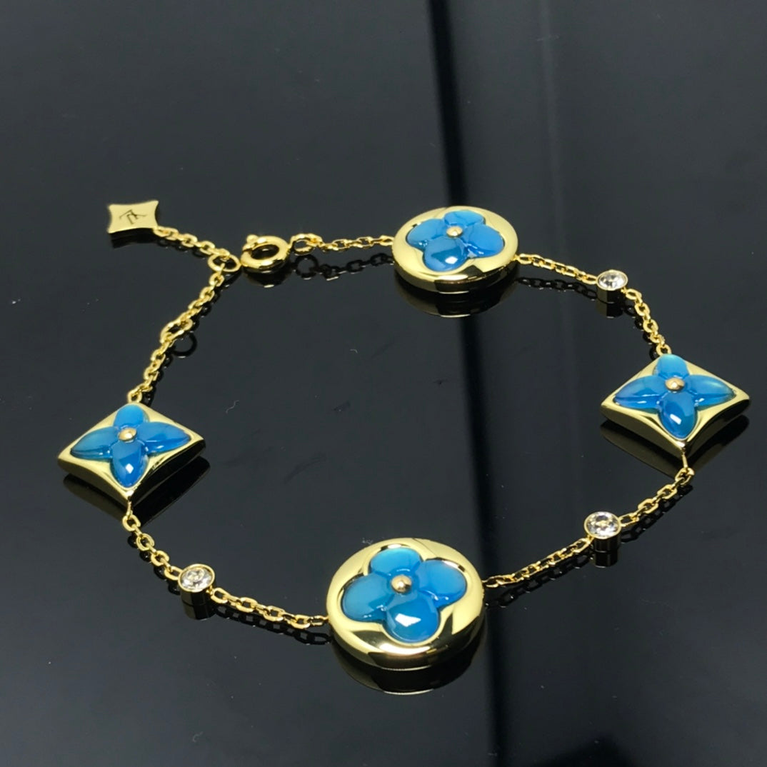 [Glimmer]STAR AND SUN 4 MOTIF BLUE BRACELET