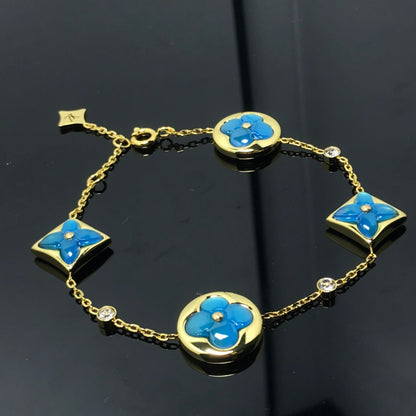 [Glimmer]STAR AND SUN 4 MOTIF BLUE BRACELET