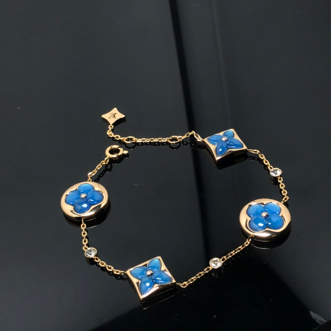[Glimmer]STAR AND SUN 4 MOTIF BLUE BRACELET
