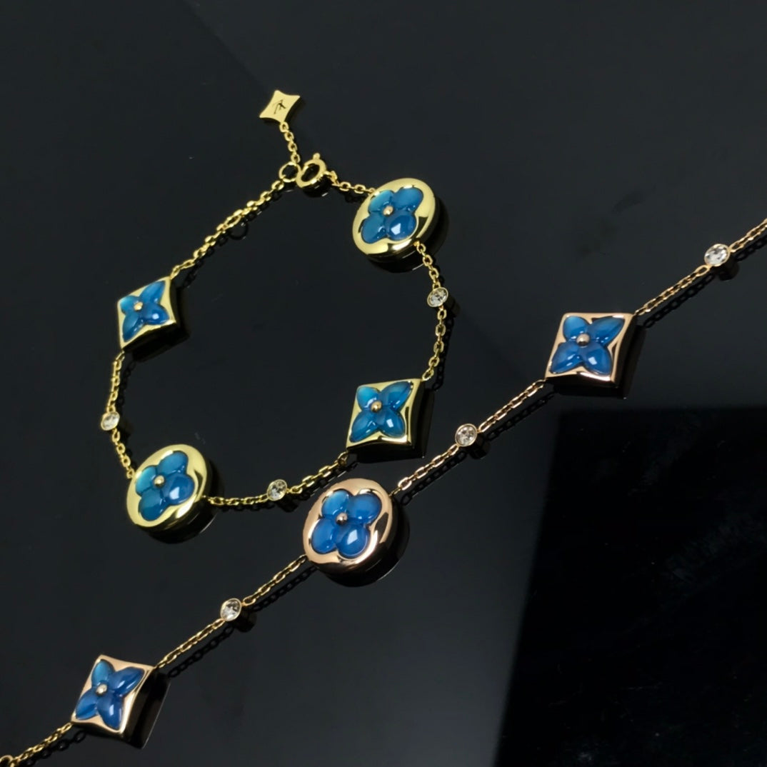 [Glimmer]STAR AND SUN 4 MOTIF BLUE BRACELET