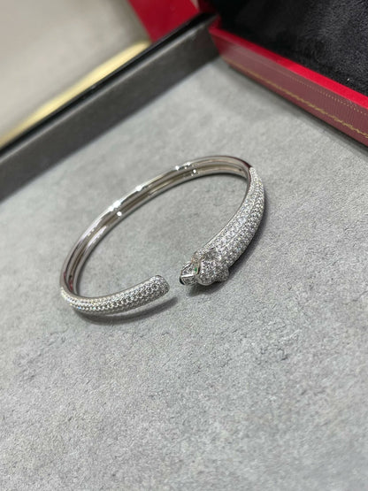 [Glimmer]PANTHERE FULL DIAMOND OPEN BRACELET