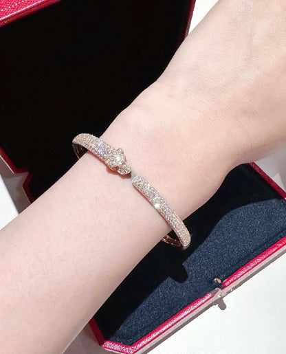 [Glimmer]PANTHERE FULL DIAMOND OPEN BRACELET