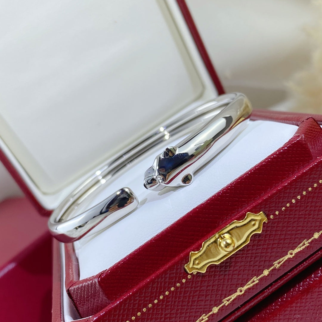 [Glimmer]PANTHERE SILVER OPEN BRACELET