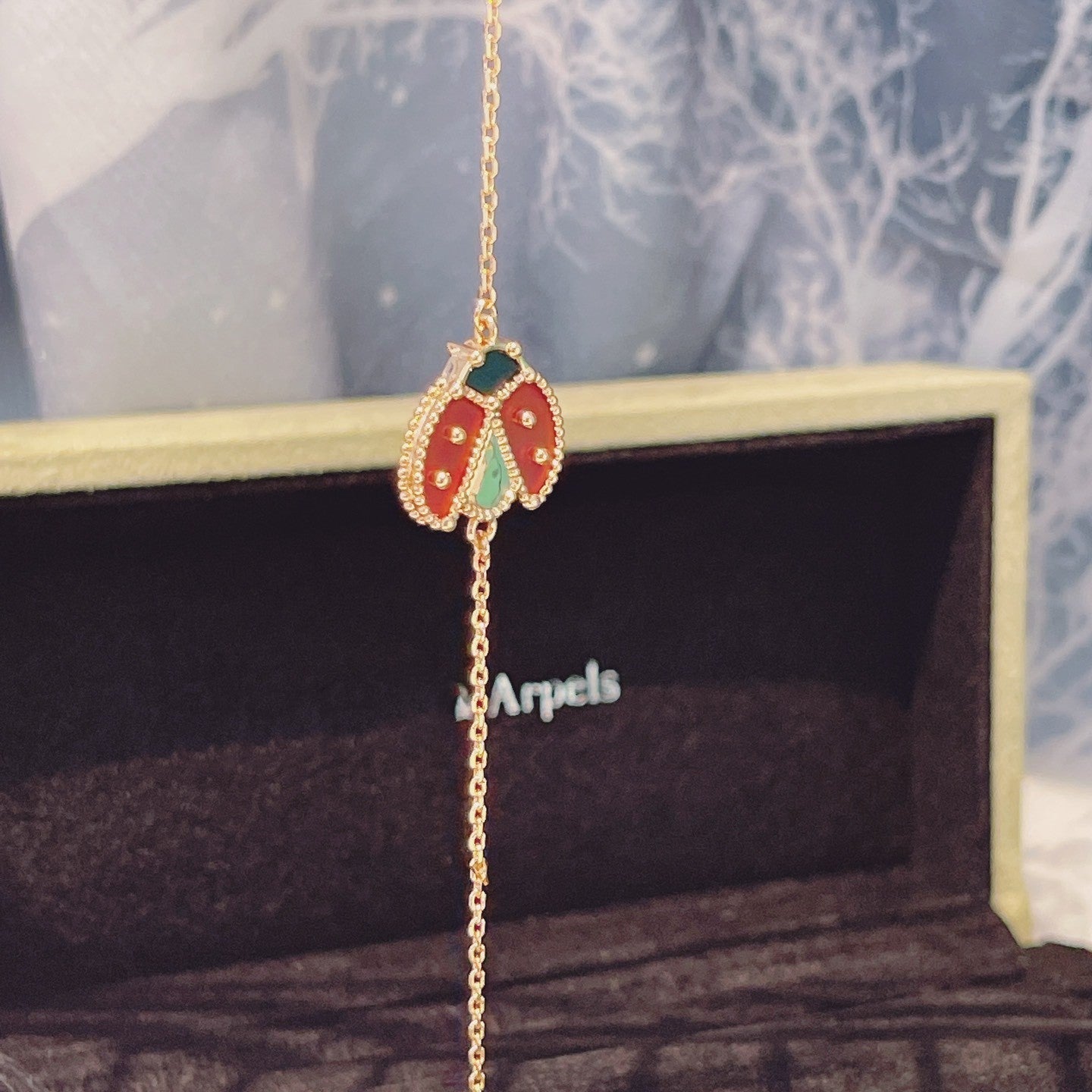 [Glimmer]LUCKY SPRING 1 MOTIF PINK GOLD BRACELET