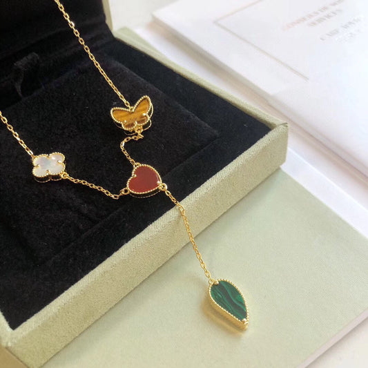 [Glimmer]LUCKY SPRING 4 MOTIFS Glimmer GOLD NECKLACE