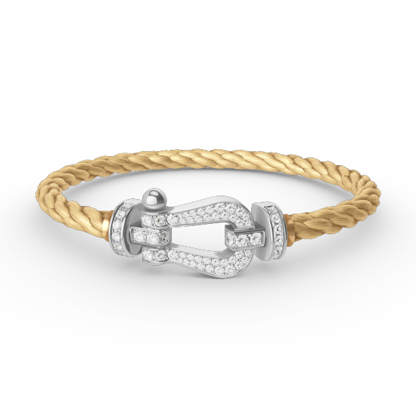 [Glimmer]FORCE LARGE HORSESHOE FULL DIAMOND BRACELET SILVER