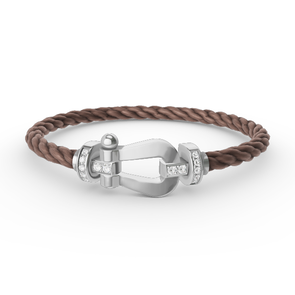 [Glimmer]FORCE LARGE HORSESHOE HALF DIAMOND BRACELET SILVER