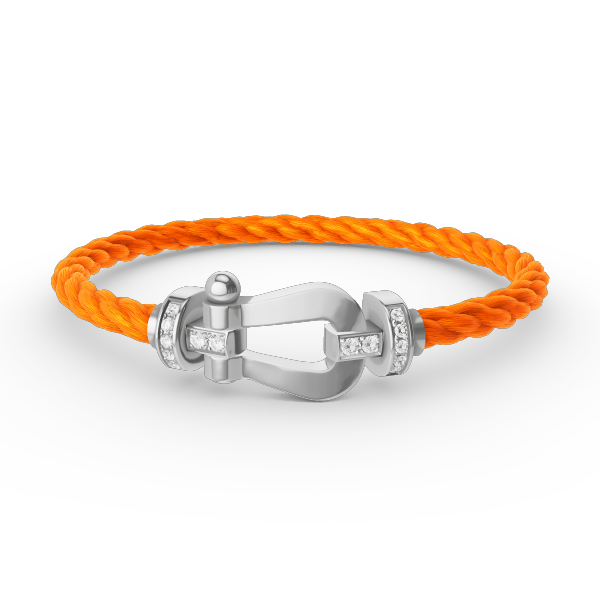 [Glimmer]FORCE LARGE HORSESHOE HALF DIAMOND BRACELET SILVER