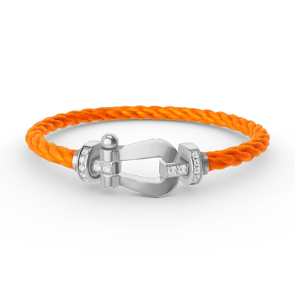 [Glimmer]FORCE LARGE HORSESHOE HALF DIAMOND BRACELET SILVER