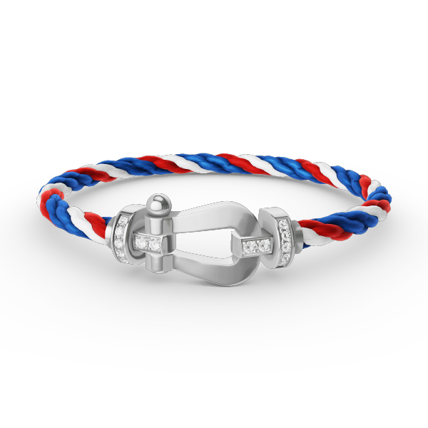 [Glimmer]FORCE LARGE HORSESHOE HALF DIAMOND BRACELET SILVER