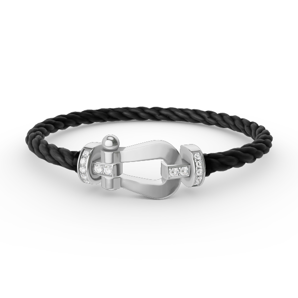 [Glimmer]FORCE LARGE HORSESHOE HALF DIAMOND BRACELET SILVER