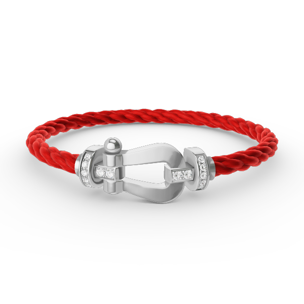 [Glimmer]FORCE LARGE HORSESHOE HALF DIAMOND BRACELET SILVER