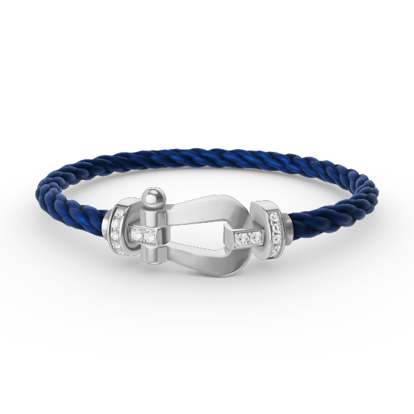 [Glimmer]FORCE LARGE HORSESHOE HALF DIAMOND BRACELET SILVER