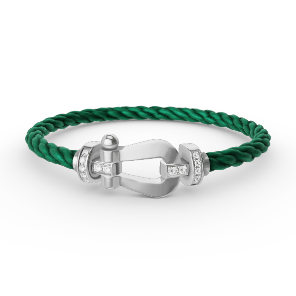 [Glimmer]FORCE LARGE HORSESHOE HALF DIAMOND BRACELET SILVER