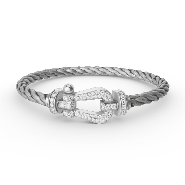 [Glimmer]FORCE LARGE HORSESHOE FULL DIAMOND BRACELET SILVER