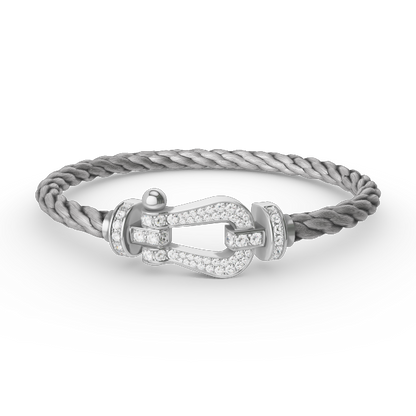 [Glimmer]FORCE LARGE HORSESHOE FULL DIAMOND BRACELET SILVER