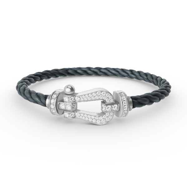 [Glimmer]FORCE LARGE HORSESHOE FULL DIAMOND BRACELET SILVER