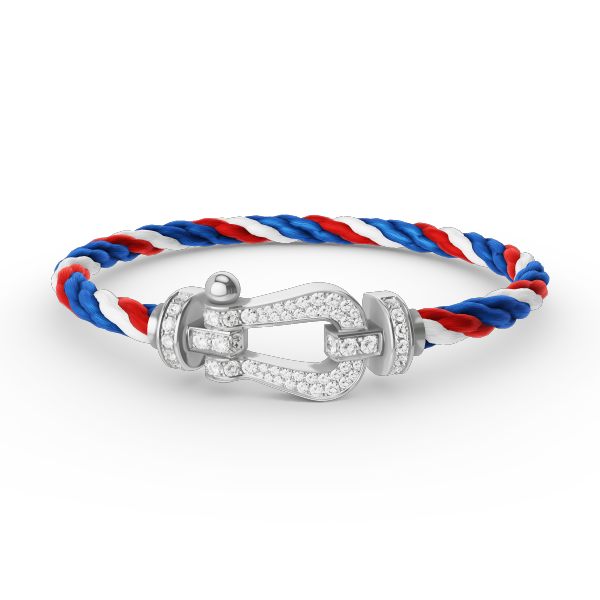 [Glimmer]FORCE LARGE HORSESHOE FULL DIAMOND BRACELET SILVER