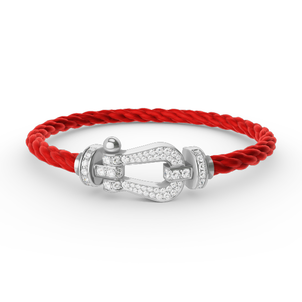 [Glimmer]FORCE LARGE HORSESHOE FULL DIAMOND BRACELET SILVER