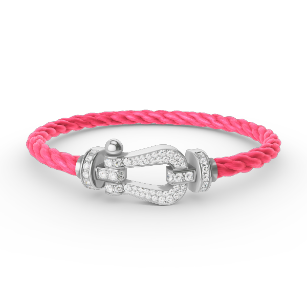 [Glimmer]FORCE LARGE HORSESHOE FULL DIAMOND BRACELET SILVER