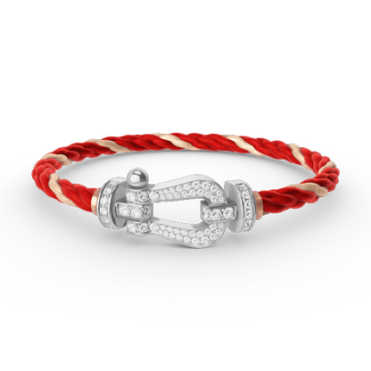 [Glimmer]FORCE LARGE HORSESHOE FULL DIAMOND BRACELET SILVER