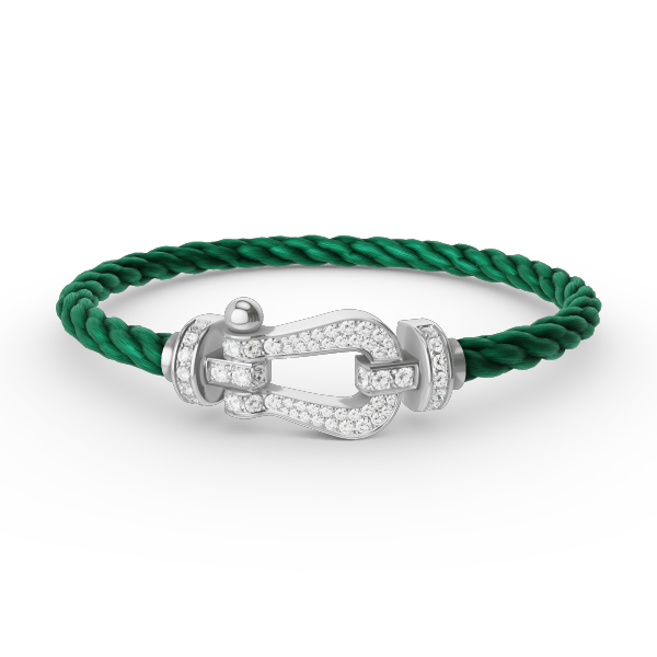 [Glimmer]FORCE LARGE HORSESHOE FULL DIAMOND BRACELET SILVER