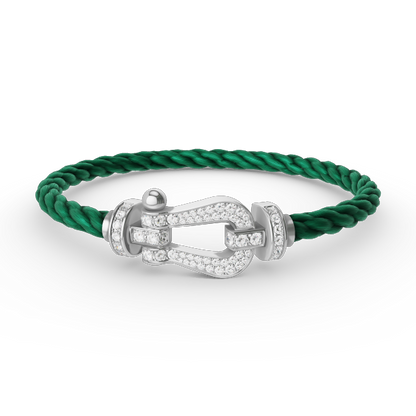 [Glimmer]FORCE LARGE HORSESHOE FULL DIAMOND BRACELET SILVER