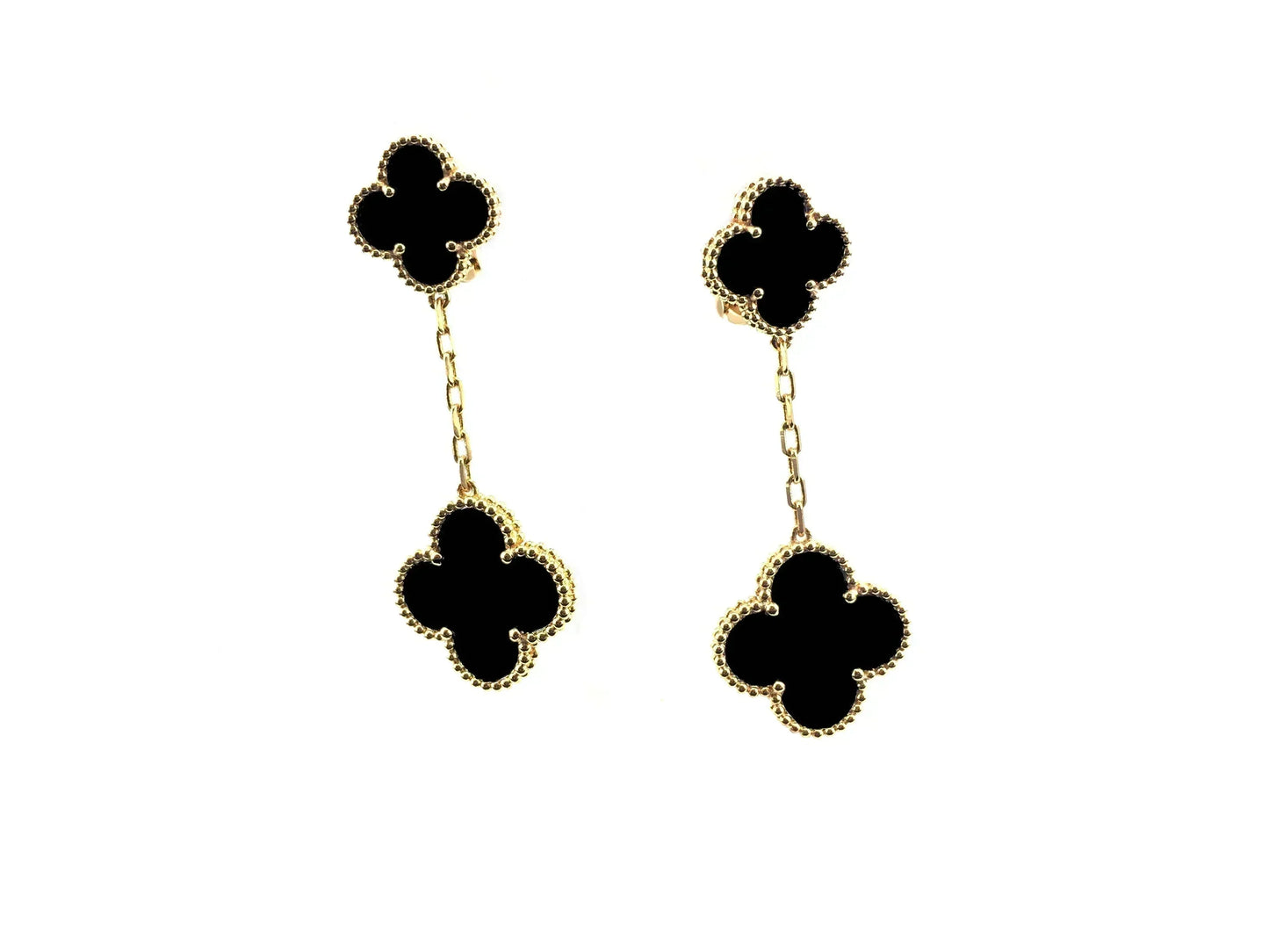 [Glimmer]CLOVER 2 MOTIFS  EARRINGS (MULTIPLE CHOICESC