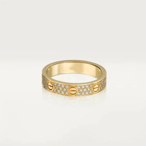 [Glimmer]LOVE RING 3.6MM DIAMOND PAVED
