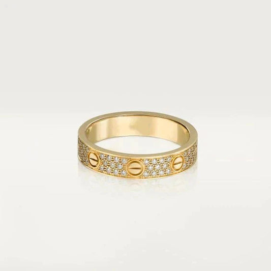 [Glimmer]LOVE RING 3.6MM DIAMOND PAVED