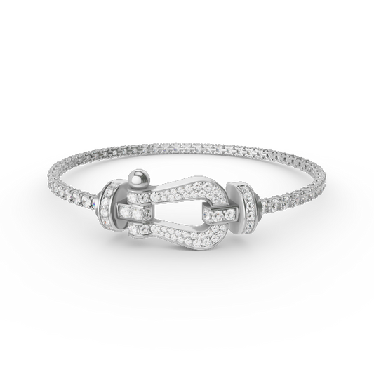 [Glimmer]FORCE  LARGE HORSESHOE FULL DIAMOND TENNIS BRACELET
