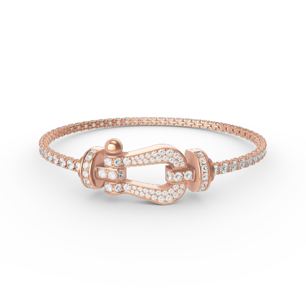 [Glimmer]FORCE  LARGE HORSESHOE FULL DIAMOND TENNIS BRACELET