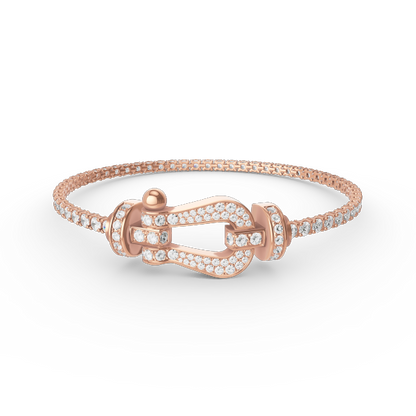 [Glimmer]FORCE  LARGE HORSESHOE FULL DIAMOND TENNIS BRACELET
