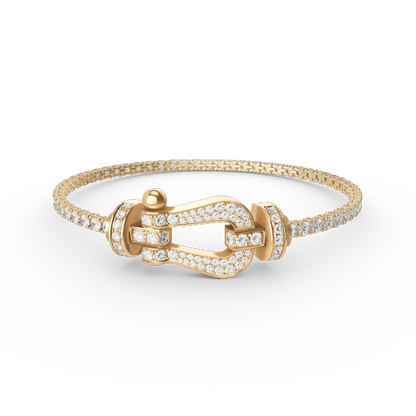 [Glimmer]FORCE  LARGE HORSESHOE FULL DIAMOND TENNIS BRACELET