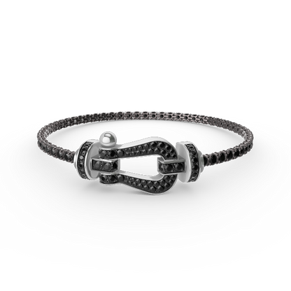 [Glimmer]FORCE  LARGE HORSESHOE FULL DIAMOND TENNIS BRACELET
